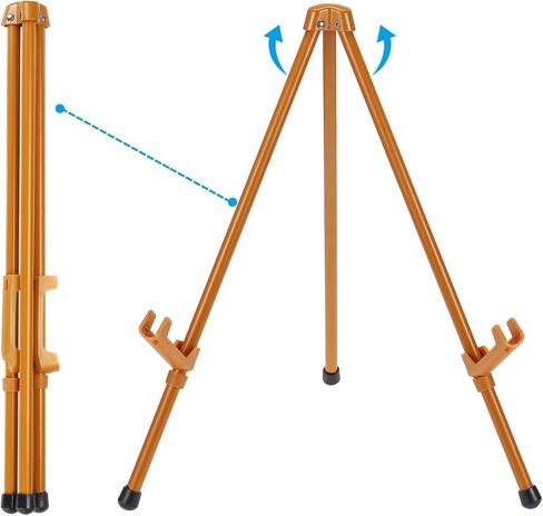 PATIKIL 1Set Tabletop Easel Stand for Display, 14in Table Top Easel Stand Small Portable Tripod Aluminum for Signs Poster Art Painting Decor Picture Photo Wedding, White in Saudi Arabia