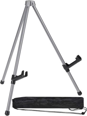 PATIKIL 1Set Tabletop Easel Stand for Display, 14in Table Top Easel Stand Small Portable Tripod Aluminum for Signs Poster Art Painting Decor Picture Photo Wedding, White in Saudi Arabia