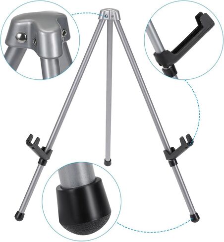 PATIKIL 1Set Tabletop Easel Stand for Display, 14in Table Top Easel Stand Small Portable Tripod Aluminum for Signs Poster Art Painting Decor Picture Photo Wedding, White in Saudi Arabia