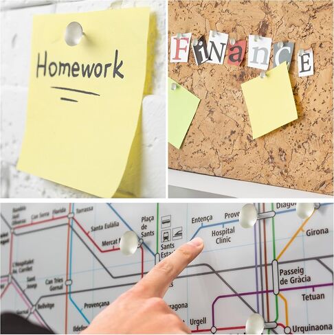 300 Silver Thumb Tacks for Bulletin Board Thumb Tacks for Wall Corkboard Map Calendar Photo -Home Office Craft Projects Heavy Duty Plastic Head Steel Pin in Kuwait