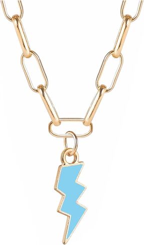 Smiley Face Pendant Necklaces for Women Y2k Preppy Stuff Happy Lightning Bolt Heart Star Small Dangle Chokers Trendy Aesthetic Cute Colorful Gold White Red Pink Yellow Blue Jewelry Hypoallergenic Gift in Kuwait