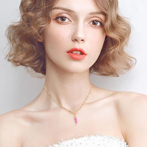 وجه مبتسم قلادة القلائد للنساء Y2k Preppy Stuff سعيد البرق بولت القلب نجمة صغيرة تتدلى المختنقون العصرية الجمالية لطيف ملون الذهب الأبيض الأحمر الوردي الأصفر الأزرق مجوهرات هدية هيبوالرجينيك in Kuwait