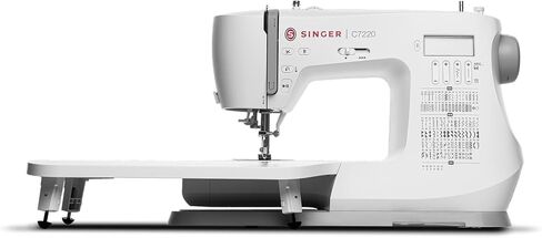 SINGER C7220 Computerized Sewing Machine with Extension Table & Accessory Kit | 200 Built-in Stitches, 8 One-step Buttonhole Styles, Alphabet Font, Speed Control Lever & LCD Screen in Saudi Arabia