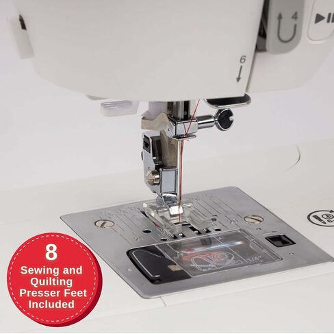 SINGER C7220 Computerized Sewing Machine with Extension Table & Accessory Kit | 200 Built-in Stitches, 8 One-step Buttonhole Styles, Alphabet Font, Speed Control Lever & LCD Screen in Saudi Arabia