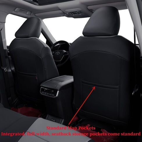 Coverdream أغطية مقاعد السيارة التجريبية الملائمة المخصصة لعام 2023 2024 2025 Honda Pilot LX، Sport، Touring، Elite، EX-L (8 ركاب)، الصف الثاني 40/60 سبليت، واقي مقعد جلدي بتغطية كاملة (مجموعة كاملة، أسود) in Kuwait