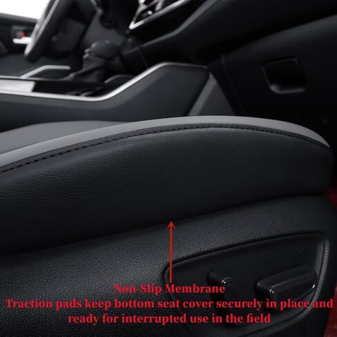 Coverdream أغطية مقاعد السيارة التجريبية الملائمة المخصصة لعام 2023 2024 2025 Honda Pilot LX، Sport، Touring، Elite، EX-L (8 ركاب)، الصف الثاني 40/60 سبليت، واقي مقعد جلدي بتغطية كاملة (مجموعة كاملة، أسود) in Kuwait