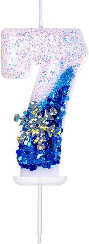 Frozen Birthday Sparkler Candles for Birthday Cake, Snowflake Number 3 Candle, Frozen Cake Toppers Frozen Birthday Party Decorations in Saudi Arabia