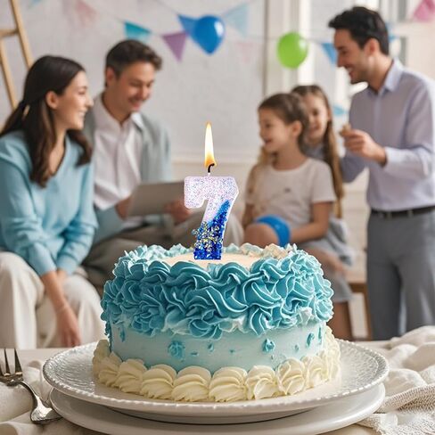 Frozen Birthday Sparkler Candles for Birthday Cake, Snowflake Number 3 Candle, Frozen Cake Toppers Frozen Birthday Party Decorations in Saudi Arabia
