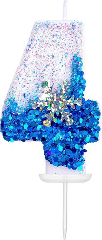Frozen Birthday Sparkler Candles for Birthday Cake, Snowflake Number 3 Candle, Frozen Cake Toppers Frozen Birthday Party Decorations in Saudi Arabia