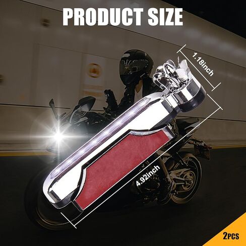 UGSHY Pack-2 مصابيح زينة LED للسيارة، مصابيح تشغيل نهارية تعمل بطاقة الرياح، مجموعة استبدال إضاءة LED، عالمية لمعظم السيارات وسيارات الدفع الرباعي والشاحنات (أبيض) in Kuwait