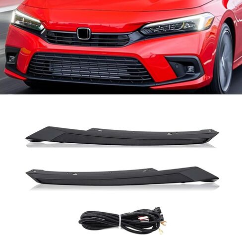 MotorFansClub 3 ألوان للحواجب الأمامية LED ضوء النهار الجري إشارة الانعطاف DRL مناسب لهوندا سيفيك 2016 2017 2018 2019 2020 2021 اليسار واليمين (2 قطعة) in Kuwait