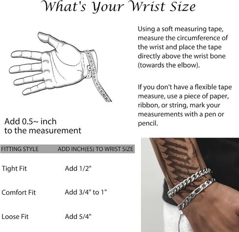 2Pcs Bracelets for Men Stainless Steel Chain Bracelet Set Gold Silver Black Cuban Link Figaro Chain Bracelets Jewelry Gifts for Dad Boyfriend Husband 8mm Width 6.5/7/7.5/8.5/9 Inches in Saudi Arabia