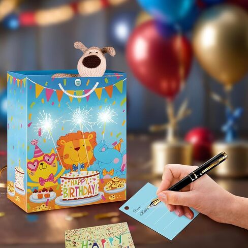 MAGICAL BAG LIGHTS & SOUND' Fireworks & Cheering' Birthday Gift Bags - Favor Bags, Music Bags for Wife, Husband, Him, Her, Women, Men & More, Birthday Bags Large Size in Saudi Arabia