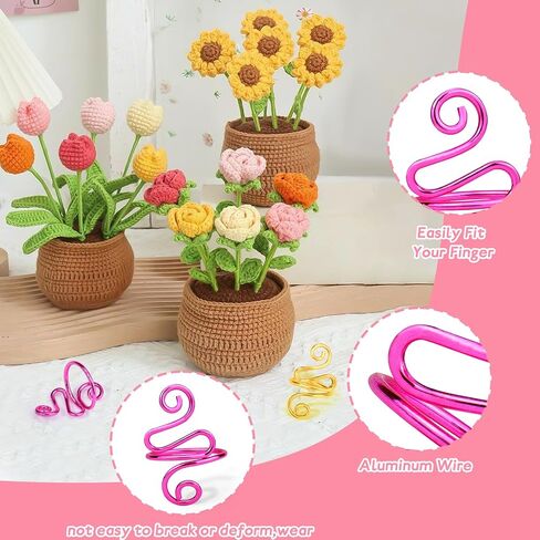 XANGNIER Adjustable Crochet Ring for Finger,Crochet Yarn Tension Rings for Crocheting, Metal Open Yarn Guide Crocheting Loop Ring,Crochet Gifts and Knitting Supplies Accessories Tool,2 PCS in Saudi Arabia