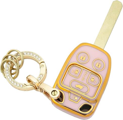 Key Fob Cover Case Shell Keychain for Suburban Tahoe Traverse GMC Acadia Yukon Cadillac Escalade SRX Buick Enclave Pink (for GMC B) in Saudi Arabia