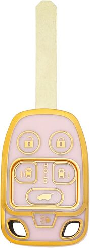 Key Fob Cover Case Shell Keychain for Suburban Tahoe Traverse GMC Acadia Yukon Cadillac Escalade SRX Buick Enclave Pink (for GMC B) in Saudi Arabia