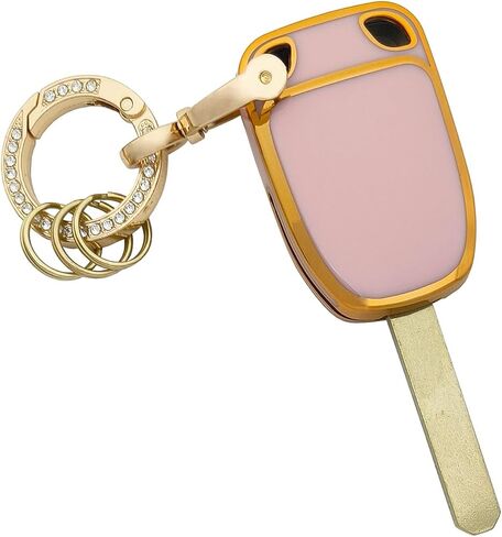 Key Fob Cover Case Shell Keychain for Suburban Tahoe Traverse GMC Acadia Yukon Cadillac Escalade SRX Buick Enclave Pink (for GMC B) in Saudi Arabia