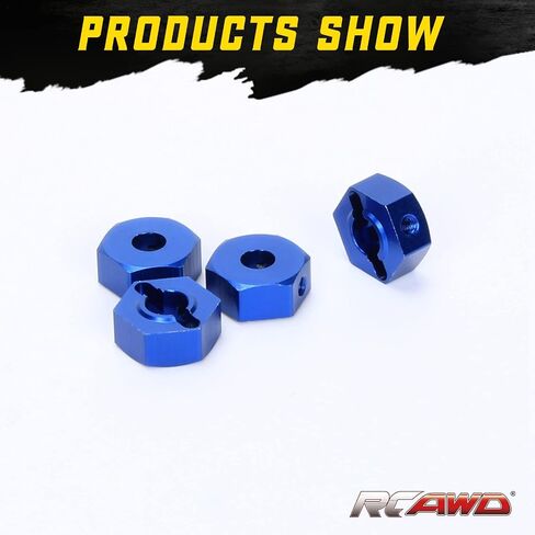 RCAWD 12mm Wheel Hex Hub for Arrma 1/10 Gorgon 4X2 MEGA 550 Upgrades Part Blue in Saudi Arabia
