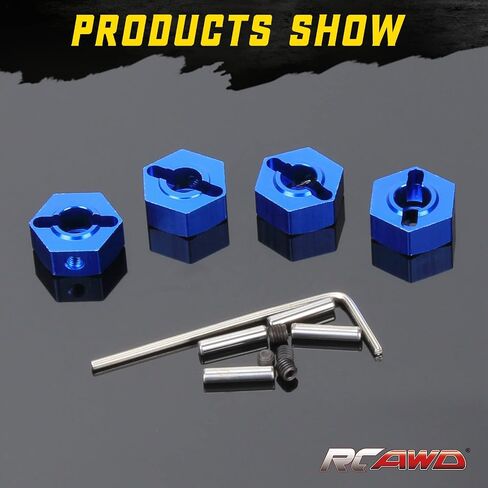 RCAWD 12mm Wheel Hex Hub for Arrma 1/10 Gorgon 4X2 MEGA 550 Upgrades Part Blue in Saudi Arabia