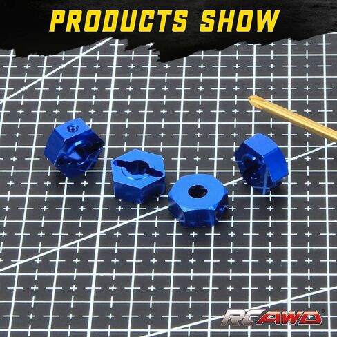 RCAWD 12mm Wheel Hex Hub for Arrma 1/10 Gorgon 4X2 MEGA 550 Upgrades Part Blue in Saudi Arabia