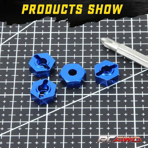 RCAWD 12mm Wheel Hex Hub for Arrma 1/10 Gorgon 4X2 MEGA 550 Upgrades Part Blue in Saudi Arabia