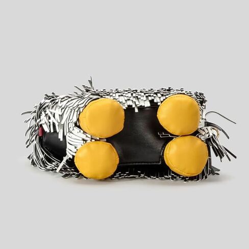Women Luxury Designer Fringed Handbag Shoulder Bag for Women Cute Puppy Shape Evening Party bag in Saudi Arabia