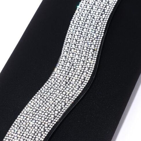 حقائب سهرة نسائية من جلد الغزال الصناعي مغلف بمقبض ومحفظة لامعة من حجر الراين حقائب يد نسائية لحفلات الزفاف والحفلات الراقصة in Kuwait