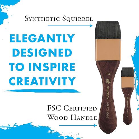Princeton Artist Brush, Neptune Series 4750, Synthetic Squirrel Watercolor Paint Brush, Mottler, Size 2 Inch in Kuwait