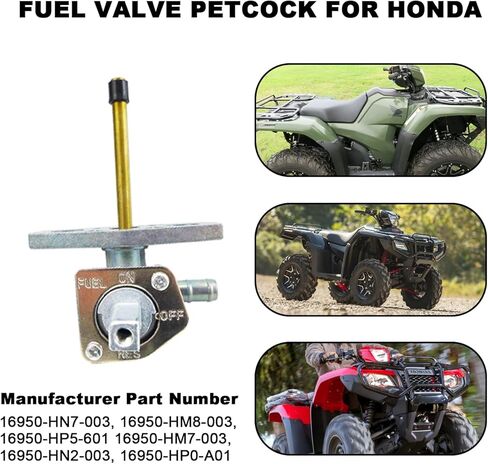 Fuel Petcock with Lever Screw Petcock Fuel Shutoff Valve for Honda Recon 250 TRX250 1997-2014,Honda Rancher TRX350 2004-2006,Honda Rancher TRX420 2007-2013 Universal Honda Fuel Tank Switch Valve Part in Kuwait