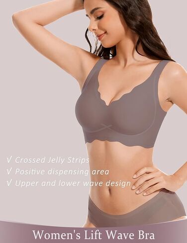 Wavy Wireless Bras for Women Push Up Bras Women's Seamless Bras No Underwire Comfort Bralettes Full Coverage Everyday Bra in Saudi Arabia