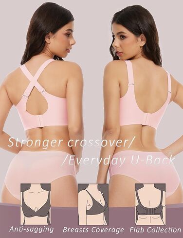 Wavy Wireless Bras for Women Push Up Bras Women's Seamless Bras No Underwire Comfort Bralettes Full Coverage Everyday Bra in Saudi Arabia