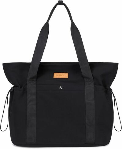 Travel Tote Bag, Multi Pocket Work Tote Bags for Women Fits 15.6'' Laptop Shoulder Bag with Zipper Shopping Bag in Saudi Arabia
