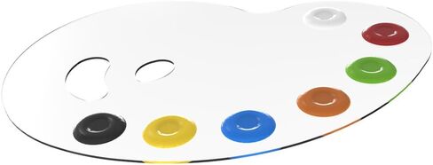 FUPM Art Supplies Large Clear Painter's Palette - 23" × 16.25" - Professional Durable Ergonomic Design for Acrylic and Oil Paints in Saudi Arabia