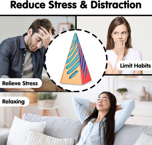 3D Printed Spiral Cone Fidget Toy,Impossible Cone Pyramid Passthrough Sculpture,Stress and Anxiety Relief Fidget Desk Toys(Green Blue) in Saudi Arabia