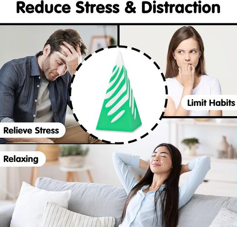 3D Printed Spiral Cone Fidget Toy,Impossible Cone Pyramid Passthrough Sculpture,Stress and Anxiety Relief Fidget Desk Toys(Green Blue) in Saudi Arabia