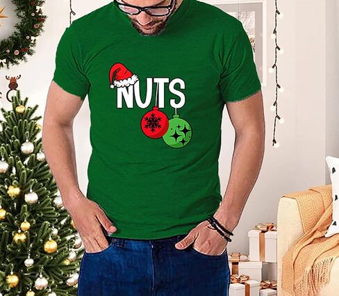 Christmas Shirts Couples Xmas Graphic Couples Christmas Tshirt Funny Holiday Couples Matching Outfit Sets in Saudi Arabia