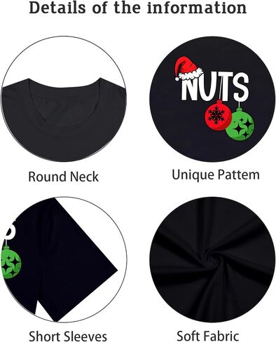 Christmas Shirts Couples Xmas Graphic Couples Christmas Tshirt Funny Holiday Couples Matching Outfit Sets in Saudi Arabia