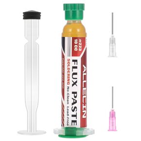 No Clean Soldering Flux 223 10CC High viscosity Electronics Solder Fluxes Paste Syringe 10mL for Circuit Boards and Copper Electrical Wire with Needle Dispensing Tool (Pack of 5Pcs)