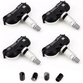TPMS Tire Pressure Sensor Compatible with Honda Acura Pre-Programmed 315MHz Replace# 06421-S3V-A04 42753-SHJ-A53 06421-S9V-A03 06421-S9V-A04 (4 Free Metal Caps 4 Pcs)
