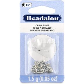Beadalon Crimp Tube 1.8mm Silver, Plated, 1-1/2-Grams