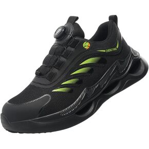 Steel Toe Shoes for Men Puncture Proof Slip Resistant Indestructible Sneakers Non Slip Comfortable Industrial Construction Work Shoes with Air Cushion