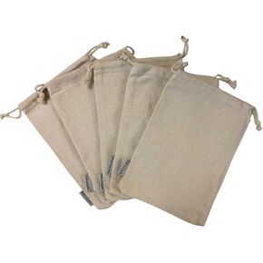 8x10 Inches Heavy Duty Thick Canvas Cotton Reusable Muslin Bags w/Double Drawstrings | Pack of 25 Pcs | Travel Organizing Storage Parts Bags(25, 8 x 10)