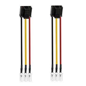 H4 9003 LED Headlight Wiring Harness Sockets H4 to 3 Pin Wire Adapter for 4"x6" 7"x6" 5"x7" 6"x8" HB2 Headlights Car Truck Pickup Heavy Duty Boat Marine Headlamp Connector Pack of 4