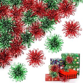 Yunlly 40 Pcs 4 Inch Christmas Self Adhesive Gift Bows, Multicolor Present Bows for Gift Wrapping Holiday Christmas Birthday Party Decoration Present (Gold)