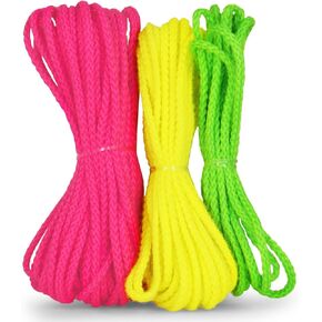 Lightning Luma Replacement Strings for Rope Launcher Toy, Pack of 3 - UV Reactive Glow in The Dark Fidget String for Kids & Adults - Shark Tank Featured Lasso Rope Loop String Replacement