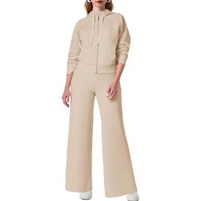 SuperPrity Women 2 Piece Outfits Sweatsuits 2024 Fall Zip Up Hoodie Sweatshirt Sweatpants Tracksuit Matching Sweat Lounge Set