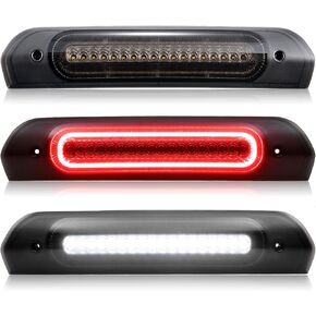 Smoke Lens LED 3rd Brake Light Compatible with 2002-2008 Ram1500 2003-2009 Ram2500 3500 third brake cargo lights 3rd Brake Lamp with Sealed foam gasket can be switched to F1-style Red Flash