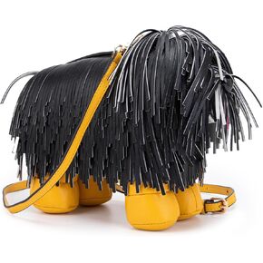 Women Luxury Designer Fringed Handbag Shoulder Bag for Women Cute Puppy Shape Evening Party bag