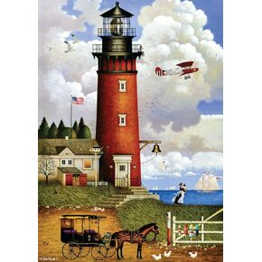 Buffalo Games - Charles Wysocki - Daddy's Coming Home - 300 Piece Jigsaw Puzzle for Adults Challenging Puzzle Perfect for Game Nights - Finished Puzzle Size is 21.25 x 15.00