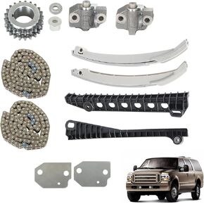 munirater Timing Chain Kit w/o Gears Replacement for E350 E450 5.4L 6.8L 5L3Z-6268-A F6AZ-6L266-DA
